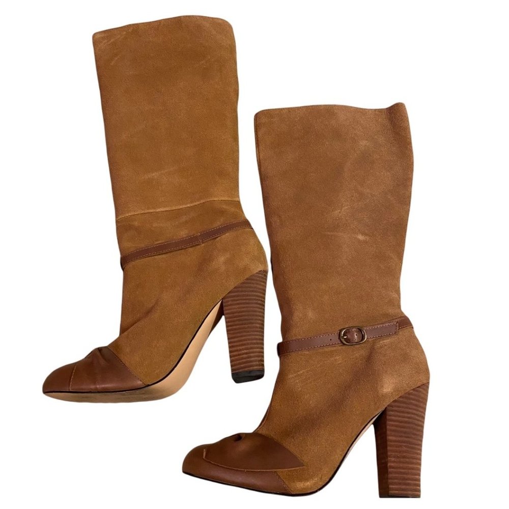 Joyfolie Lakin Brown/Fawn Heeled Boots 8.5 - Picture 8 of 8